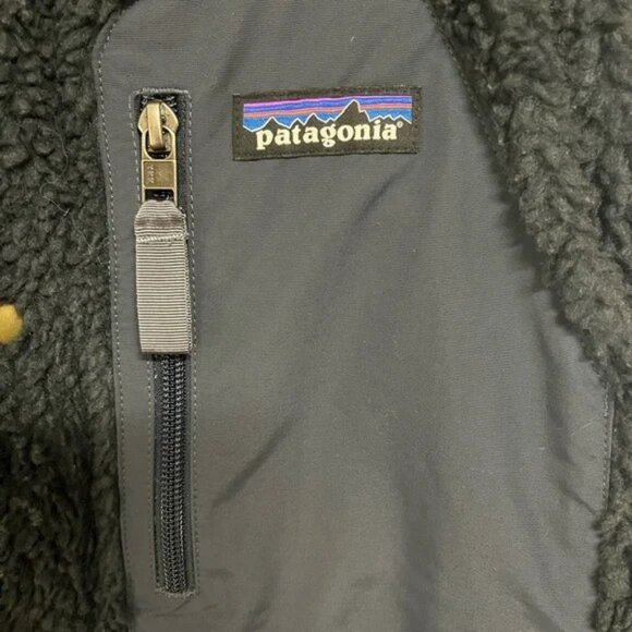 Patagonia Reversible Blue and Orange Outdoor Fleece Vest - Picture 2 of 4